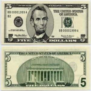 $5 USD Scheine